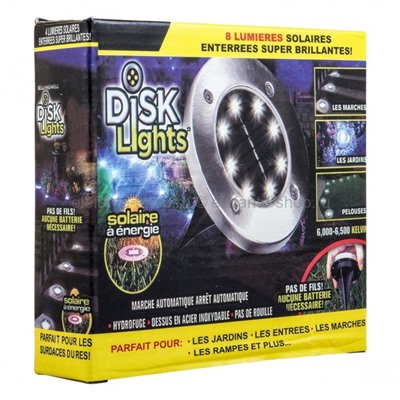 Светильник садовый на солнечных батареях DISK LIGHTS, 1 штука TV-429