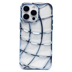 Чехол-накладка - SC340 для "Apple iPhone 15 Pro Max" (transparent/blue) (230396)