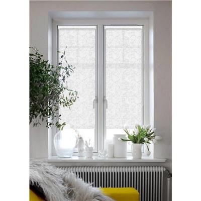 Рулонная штора «Шанталь», 52х160 см, цвет белый