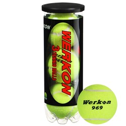 Набор мячей для большого тенниса WERKON 969, с давлением, 3 шт.