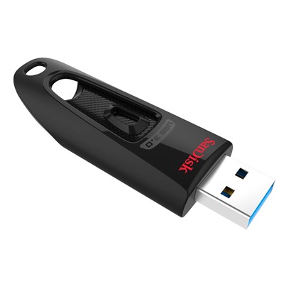 Флэш накопитель USB 128 Гб SanDisk Cruzer Ultra 3.0 (black)