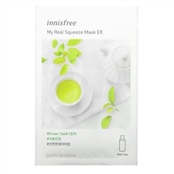 Innisfree, My Real Squeeze Mask EX, Green Tea, 1 Sheet Mask, 0.67 fl oz (20 ml)