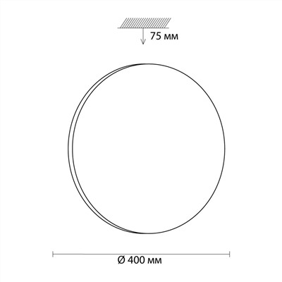 3017/DL PALE SN 066 Светильник пластик/белый LED 48Вт 4000K D400 IP43 SIMPLE