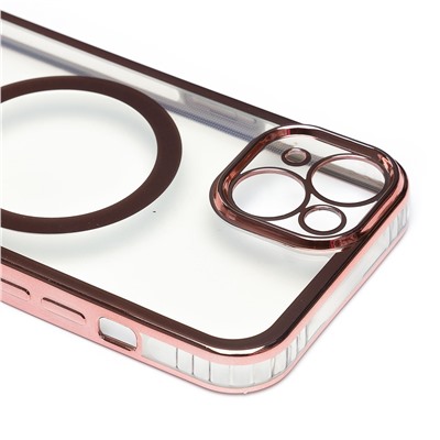 Чехол-накладка - SM016 SafeMag для "Apple iPhone 14" на ремешке (rose gold) (215639)