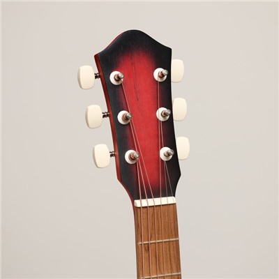 Акустическая гитара "M-313-FL" черное пламя, мензура 650, 6 струнн