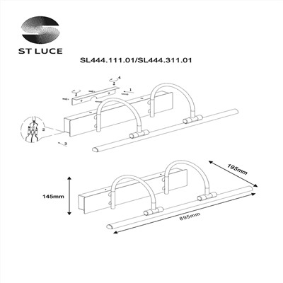 SL444.311.01 Подсветка для картин ST-Luce Бронза/Бронза LED 1*18W 4000K