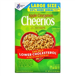 General Mills, Apple Cinnamon Cheerios, Gluten Free, 14.2 oz (402 g)
