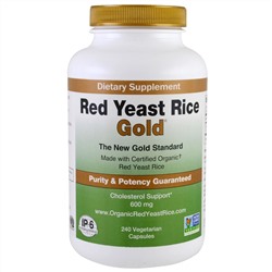 IP-6 International, Red Yeast Rice, Gold, 600 mg, 240 Vegetarian Capsules