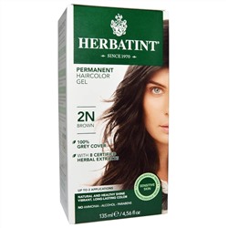 Herbatint, перманентная гель-краска для волос, 2N, коричневый, 135 мл (4,56 жидк. унций)