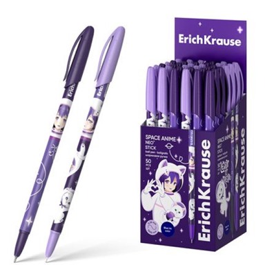 Ручка шариковая Neo Stick Space Anime Super Glide Technology синяя 0.7мм 61014 ErichKrause