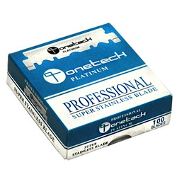 Лезвия для бритья односторонние для шаветок Onetech Professional Platinum 100шт. в картонном блоке