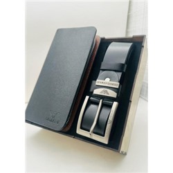 Подарочный набор для мужчины ремень, кошелек + коробка #21134355