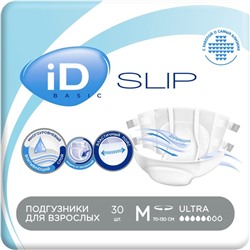 Подгузники для взрослых iD Slip Basic, размер M, 30 шт.