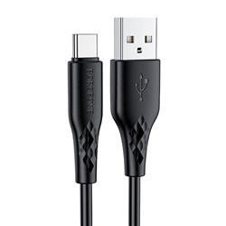 Кабель USB - Type-C Borofone BX48 (повр. уп.)  100см 3A  (black)