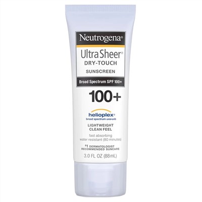 Neutrogena, Ultra Sheer, не оставляющий следов солнцезащитный крем с SPF 100+, 3 жидкие унции (88 мл)