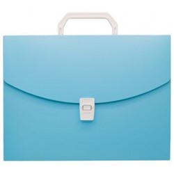 Портфель пластиковый А4 35 мм Pastel PASTPP01BLUE 0.7мм голубой (1604890) Бюрократ