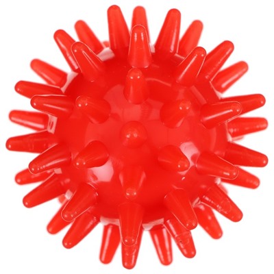 Мяч массажный ONLYTOP «Ёжик», d=4,5 см, цвет красный