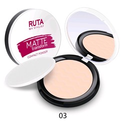 Пудра компактная Ruta Matte Transform, оттенок 03 натуральный беж