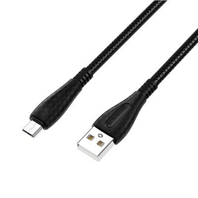 Кабель USB - micro USB Borofone BX38 Cool  100см 2,4A  (black)