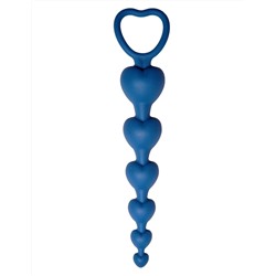 Синяя анальная цепочка Love Beam - 19 см.