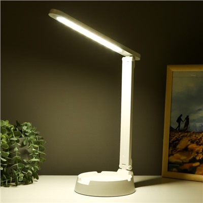 Лампа настольная "Офис" LED 3 режима 5Вт USB белый 15,5х30х36 см RISALUX