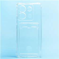 Чехол-накладка - SC276 с картхолдером для "Xiaomi Poco X6 5G" (transparent) (228283)