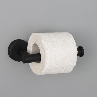 Держатель для туалетной бумаги Штольц Stölz, 16,2×2,5×9,5 см, нержавеющая сталь, цвет чёрный