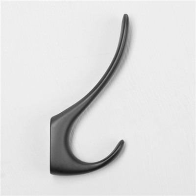 Крючок мебельный CAPPIO HEEL, двухрожковый, черный