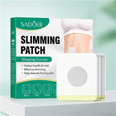 SADOER Пластырь для похудения SLIMMING PATCH, антицеллюлитный, растительный экстракт, 30шт.