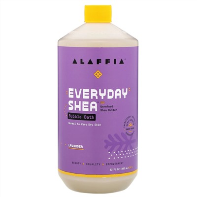 Everyday Shea, Bubble Bath, Lavender, 32 fl oz (950 ml)