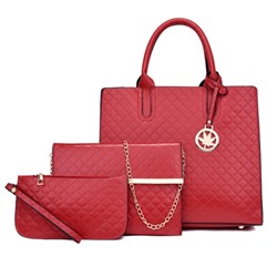 Набор сумок из 3 предметов, арт А85, цвет: красный