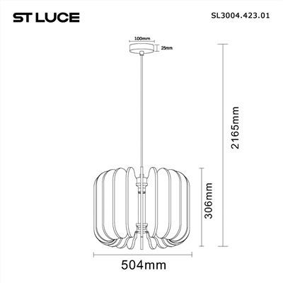 SL3004.423.01 Светильник подвесной ST-Luce Черный/Серый E27 1*60W