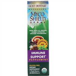 Fungi Perfecti, Organic Myco Shield Spray, Immune Support Peppermint, 1 fl oz (30 ml)
