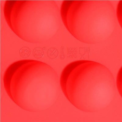 Форма для выпечки Доляна «Полусферы», силикон, 30×17,5 см, 35 ячеек (d=2,5), цвет МИКС