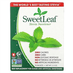 Wisdom Natural, SweetLeaf, натуральный подсластитель из стевии, 70 пакетиков, 2,5 унции