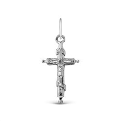 Крест из серебра родированный - 2,9 см 925 пробы К3-082р