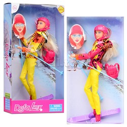 Кукла  "Лыжница" с аксессуарами