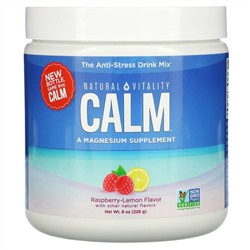 Natural Vitality, Calm, The Anti-Stress Drink Mix, Raspberry-Lemon Flavor, 8 oz (226 g)
