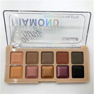 Тени для век Gulflower Cosmetics Professional Shiny Diamond 10 Color Palette Eyeshadow, тон 01