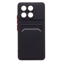 Чехол-накладка - SC337 с картхолдером для "Xiaomi Poco F6 Pro" (black) (233660)