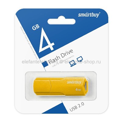 Флеш-накопитель USB 4GB Smart Buy Clue SB4GBCLU Yellow (UM)