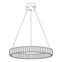 Citilux Чезаре CL338161 LED Люстра хрустальная с пультом Хром