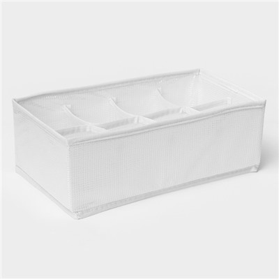 Органайзер для хранения белья LaDо́m, 8 ячеек, 28×16×10 см, цвет белый