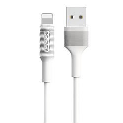 Кабель USB - Apple lightning Borofone BX1 (повр. уп)  100см 2A  (white)