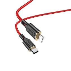 Кабель Type-C - Apple lightning Hoco X95 Goldentop PD 20W 100см 3A  (red)