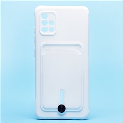 Чехол-накладка - SC304 с картхолдером для "Samsung SM-A515 Galaxy A51 4G" (white) (208740)