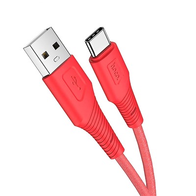 Кабель USB - Type-C Hoco X58 Airy silicone  100см 3A  (red)