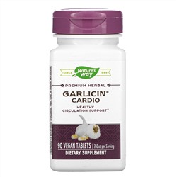 Nature's Way, Garlicin Cardio, 350 мг, 90 веганских таблеток