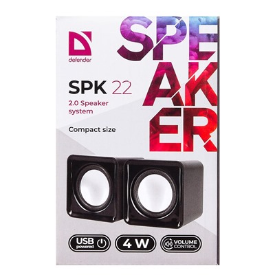 Компьютерная акустика Defender SPK-22 2.0 (black)