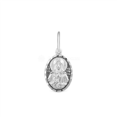 Подвеска-икона из серебра с чернением - св.Матрона 925 пробы 3-561чч